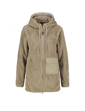 Cappotto in pile da donna Nunavut Hoodie grigio chiaro 36 - Meru - FashionsVida