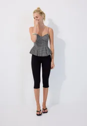 Trägertop mit Faltenwurf TRANSPARENT XL