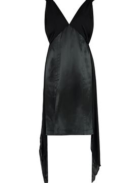 Fluid Silk Midi Dress with Knot Detail