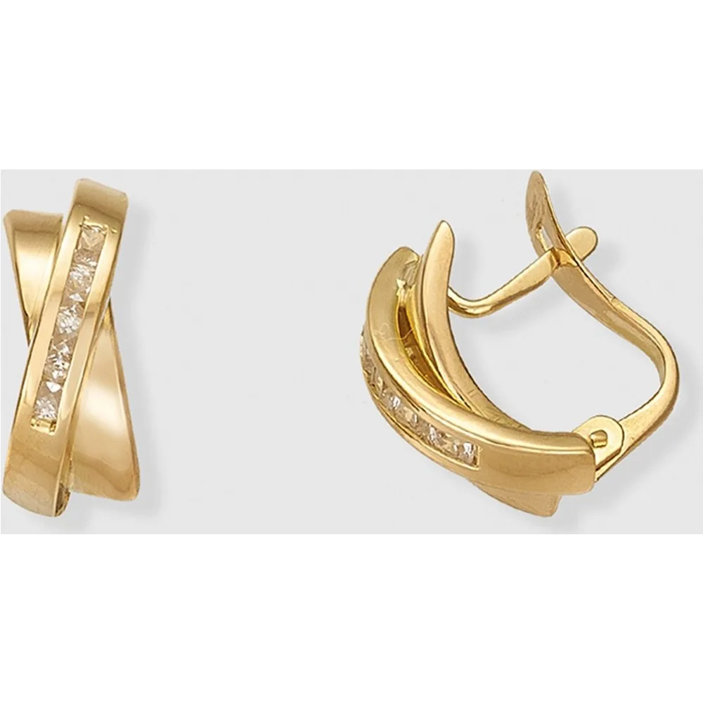 Pendientes de oro con circonitas - El Corte Inglés - FashionsVida