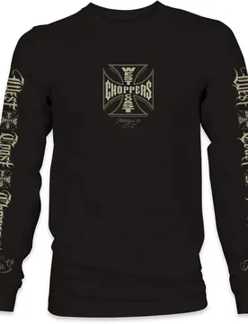 T-shirt à Manches Longues Gangscript Black 3XL