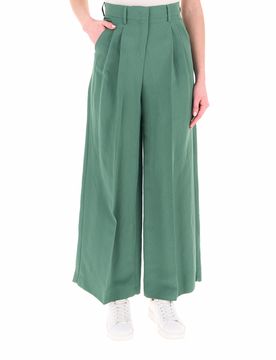 Pantalone in viscosa VERDE MENTA 38