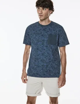 Street One T-Shirt mit Print male Blau - Street One MEN - FashionsVida