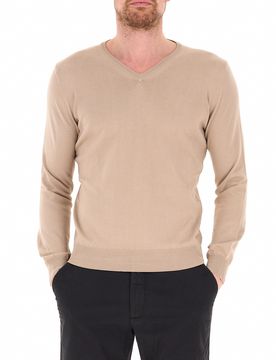 PREMODE Maglia scollo V BEIGE 52