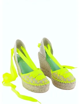 Alpargatas con cintas de tul fantasia vichy - star love - FashionsVida
