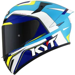 Casco Moto Integrale TT-COURSE GRAND PRIX Bianco Azzurro taglia XS