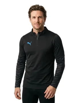 Sweat à Demi-zip Individualcup Black / White / Ultra Blue XS - Puma - FashionsVida