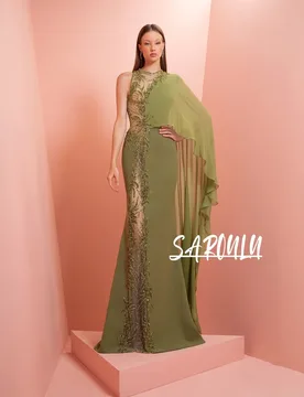 Green Women's Beautiful Beads Sequins Embroidery Evening Gown 2026 Customized Mermaid Classy Side Cape Illusion Prom Dress - Aliexpress - FashionsVida