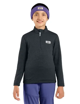 Pile Con Mezza Cerniera Grid Black Melange 10 Anni - Odlo - FashionsVida