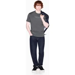 Camiseta de hombre manga corta con logo a tono