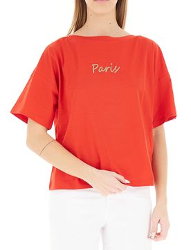 T-shirt scollo barchetta ROSSO 44