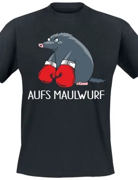 T-Shirt - Aufs Maulwurf - M bis XXL - für Männer - Größe M - schwarz - Männer - male - Tierisch - FashionsVida