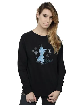 Women's Frozen 2 Olaf Ice Breaker Sweatshirt in Black Size: 2XL - Black - Size: 2XL - Disney - FashionsVida