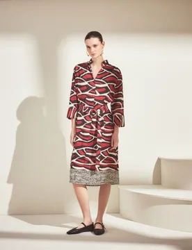 Vestido de mujer safari estampado hojas - Woman El Corte Inglés - FashionsVida