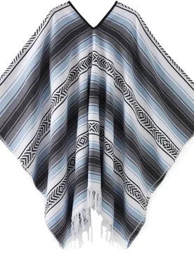 New Mexican geometric fringed style blanket shawl with woven fringes pullover Cape cloak Women Poncho P1 - Aliexpress - FashionsVida