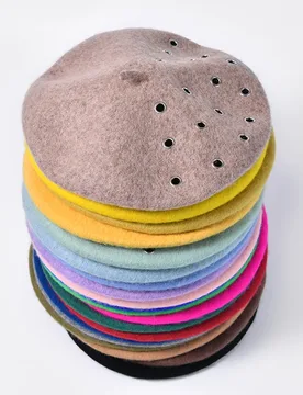 VISROVER hollow woman wool beret female knit wool cap spring autumn winter hat solid color top quality Women Boina wholesales - Aliexpress - FashionsVida