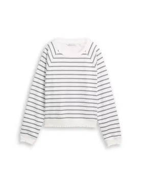 Striped ragaln sweatshirt female