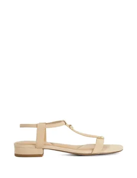 Women's 'Lyra' Leather Sandals in Natural Size: 6 - Natural - Size: 6 - Dune london - FashionsVida