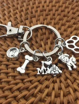 I Love My Dog and Bone Keychain Lovely Footprint Pendant Keyring Gift for Pet Lovers, Mom, Dad, Friends, Gifts Jewelry - Aliexpress - FashionsVida