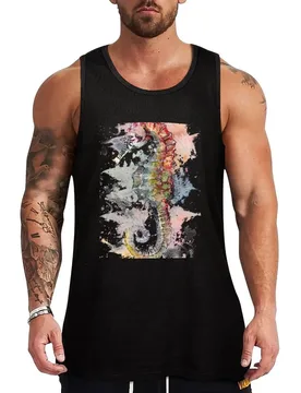 Seahorse - Watercolor Wildlife Tank Top Abstract Graphic Tank Top Art Print Sleeveless - Aliexpress - FashionsVida