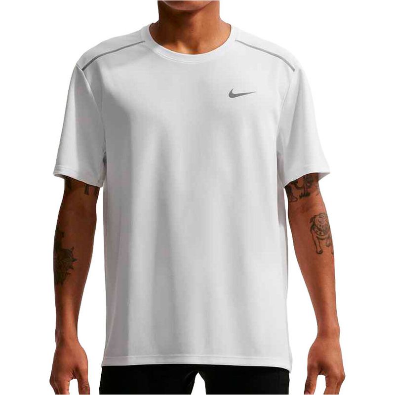 Dri-fit uv miler camiseta técnica manga corta hombre Blanco (XL)