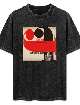 Note Book Records - Lucky Jim, Amis T-Shirt Vintage Print Crew Neck Tee - Aliexpress - FashionsVida
