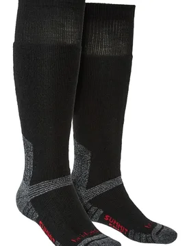 Mens Outdoor Merino Wool Knee High Socks - Black - Size Uk 6-8 - Bridgedale - FashionsVida