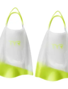 Hydroblade Swimming Fins Clear / Yellow UK 5.5-6 unisex - TYR - FashionsVida