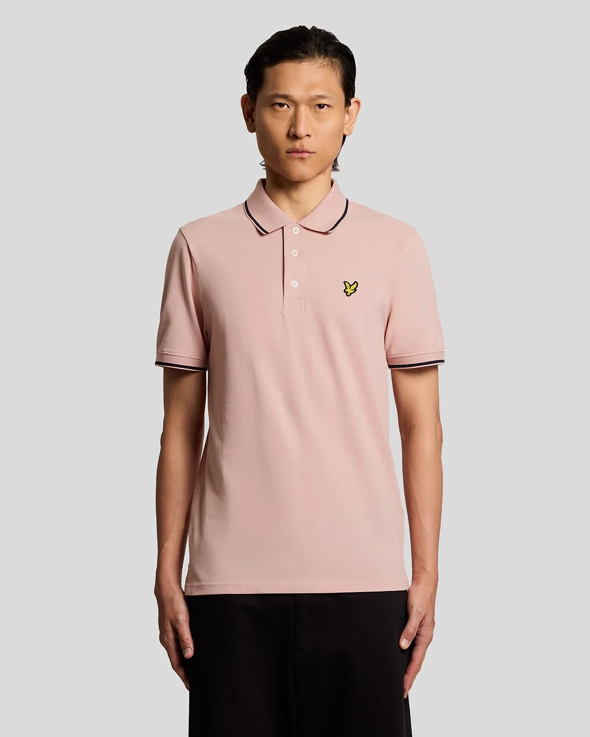 Men's Tipped Polo Shirt in Pink - Lyle & Scott - FashionsVida