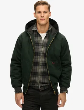 Superdry Herren Surplus Bomberjacke mit Kapuze Grün - Größe: Xxl - 119.99 - FashionsVida