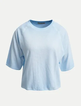 T-Shirt mit Raglanärmel Blau XL - Smith & Soul - FashionsVida