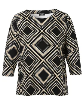 Sweatshirt Rundhals 1/1 Arm Druck female - 50 - FashionsVida