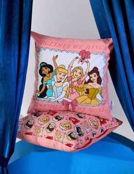 Federe in cotone per cuscini Disney Princess 2 pack - rosa