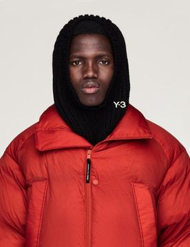 Y-3 Knitted Hood Donna (S/M) Black