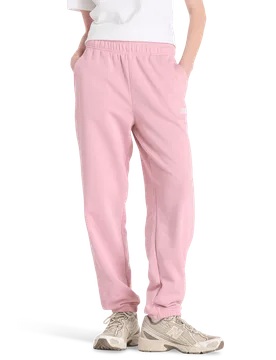 Terry Women Pants - Pink - Size S - Cotton Jersey - Pink - Size: Small - New Balance - FashionsVida