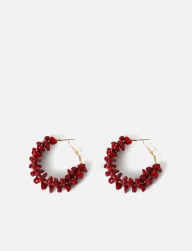 Lurdes resin hoop earrings