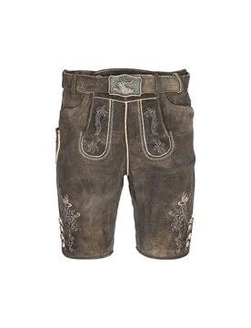 Pantalones de cuero BORIS marrón 44 - Gweih & Silk - FashionsVida
