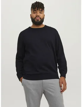 Maglione Basic Plus Size Black 8XL - Jack & jones - FashionsVida
