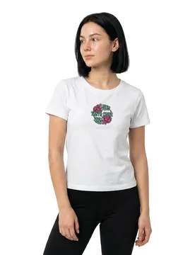 T-shirt à Manches Courtes Dressen Rose Crew Two Front White S