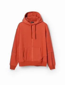 Sweat-shirt capuche coutures BROWN M male - Desigual - FashionsVida