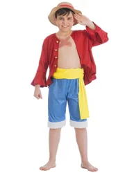 One Piece Kinderkostüm Luffy mit Strohhut