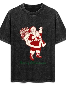 Waving Santa T-Shirt Big Size Crew Neck T-Shirt - Aliexpress - FashionsVida