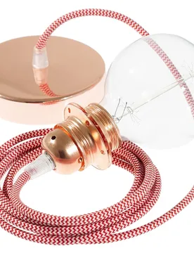 Cables Lampe Suspendue Pendel Pour Abat-jour Rz09 Zigzag Diy 1 M Red / Copper One Size - Creative - FashionsVida