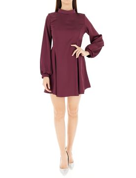 Abito in satin BORDEAUX M