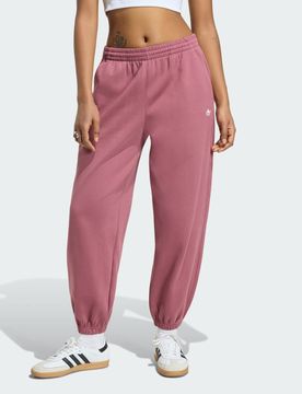 JOGGERS ESSENTIALS LOOSE FLEECE S Burgundy