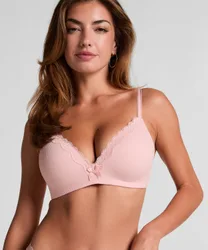 Womens Lola Padded Non-Wired Bra - Pink Polyamide - Size 36c