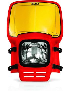 Maschera Portafaro Moto Cross Enduro Elba Rosso taglia unica