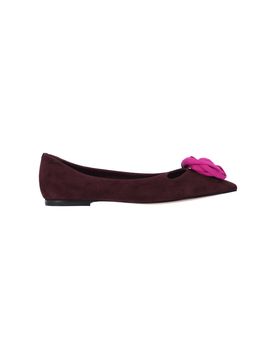 Goat Leather Flat Shoes with Silk Details