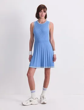 Argyle Pleated Mini Skater Dress Blue female - Sportscraft - FashionsVida