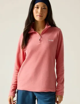 Women's Sweethart Lightweight Half Zip Fleece Sweatshirt in Peach Size: 14 - Peach - Size: 14 - Regatta - FashionsVida